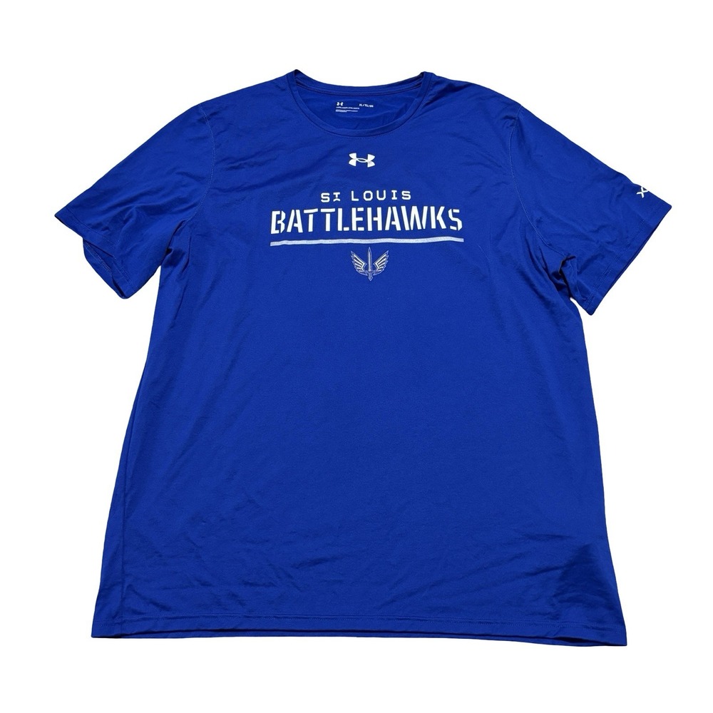 Under Armour Men's St Louis Battle Hawks T Shirt Blue Size XL 24 x 31